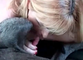 Horny animal fucks two zoophiles