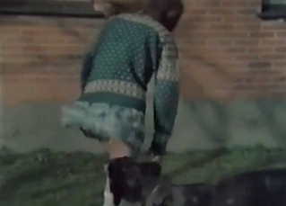 Dog loves the fresh air and hot sex