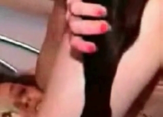 Zoophilic chick fucks a black dog
